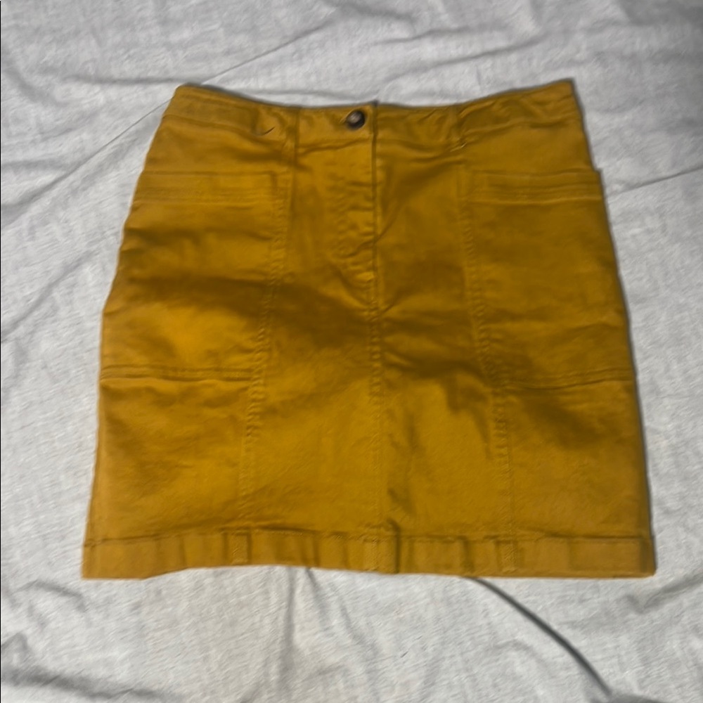 Boden Yellow Gold Mini Pencil Skirt Casual